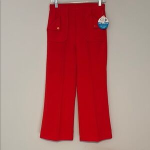 NWT vintage Miss Holly high waisted pocketed red pant size 8